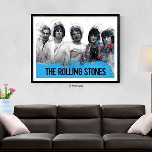 The Rolling Stones Poster Music Wall Art (24x18)
